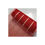 Sinimay 10.5" Red w Gold Strips
