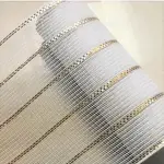Sinimay 10"5 Striped White/ Gold