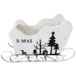 Small Christmas Sleigh White