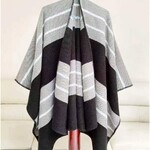 Cape Soft Abstract Striped -Black