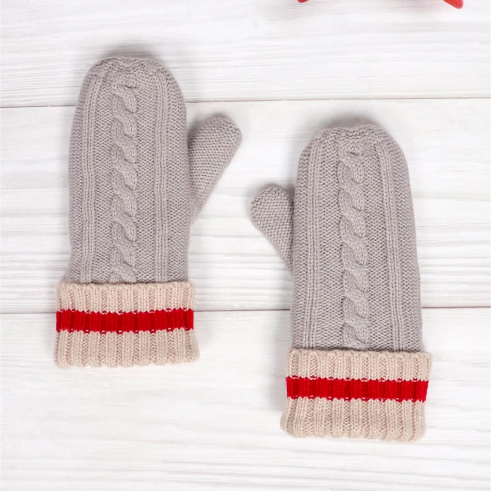 Camp Cable Knitted Camp Mittens
