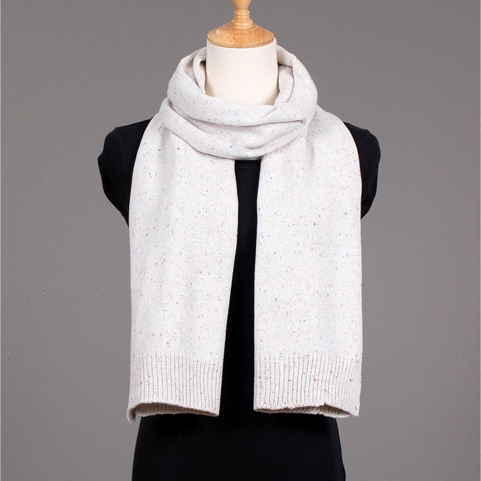 Knitted Scarf Cream Speckled