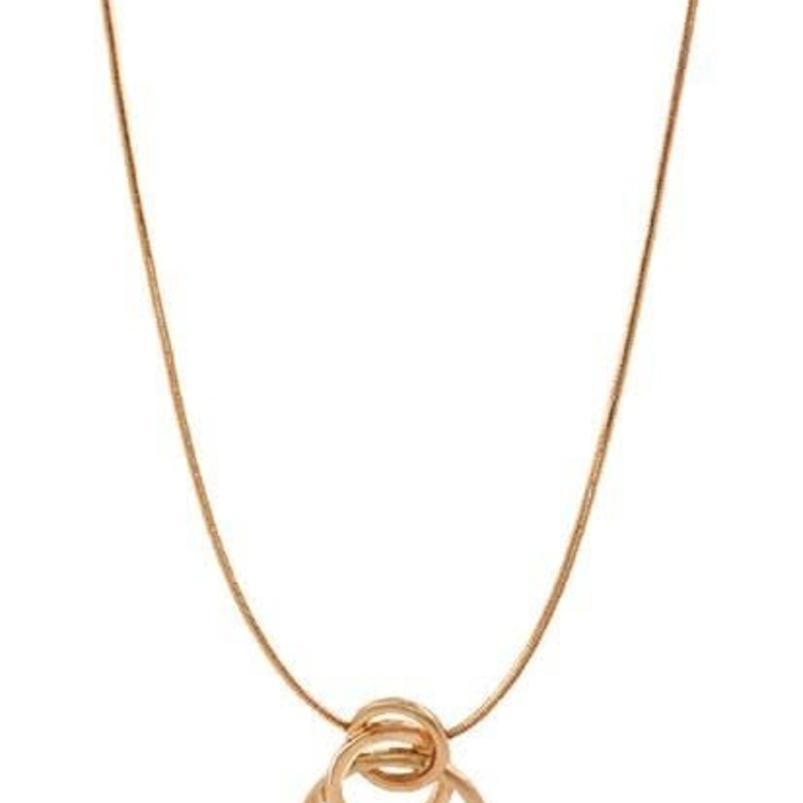 Short Rosegold necklace with swirl pendant