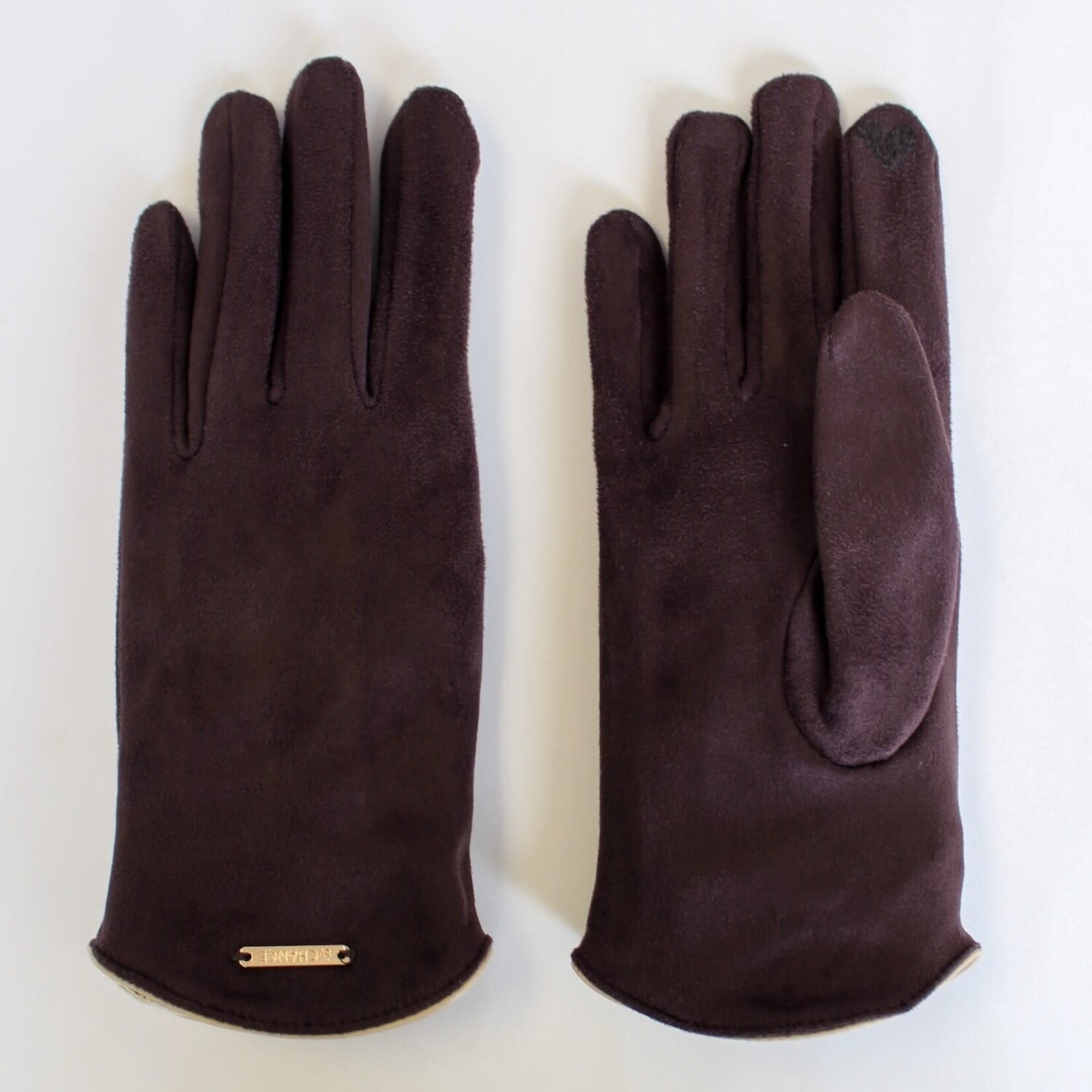 Micro Suede Gloves - Chocolate