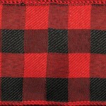 2.5" Red/Black Buffalo Plaid Ribbon