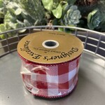 2.5""X10YD CHECK RIBN red/white