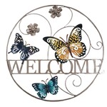Butterfly Welcome circle sign