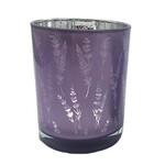 Glass Lavender Votive Holder