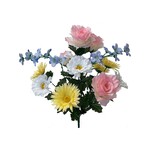 Pink/Blue/Yellow Flower bouquet