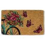 Butterfly & Bike Doormat-18x30"L
