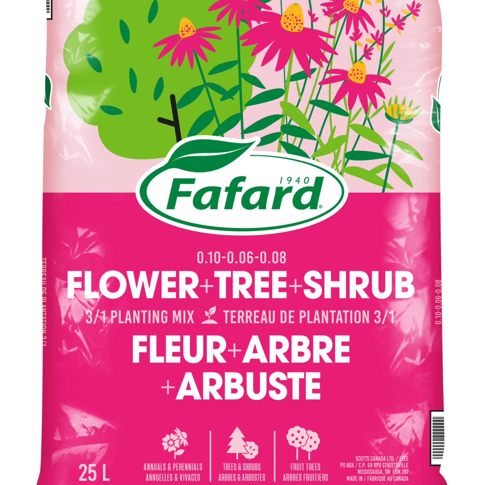 Fafard FA 3-1 Flower & Tree Planting Mix 25 L -NEW
