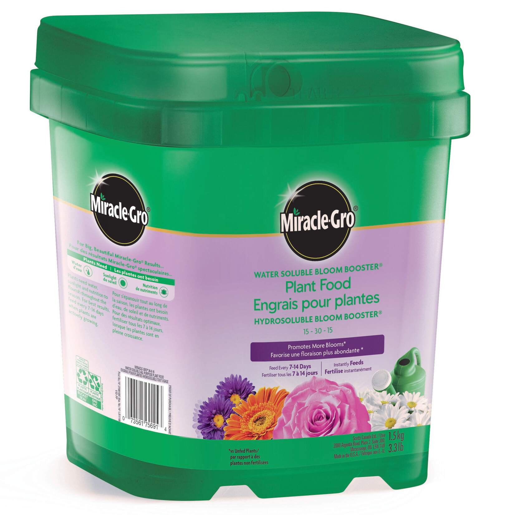 Miracle Gro Miracle-Gro Water Soluble Bloom Booster Plant Food 15-30-15 - 1.5 Kg