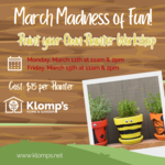March Break Workshop | Paint Your Own Planter | Monday, March 11th @ 2pm