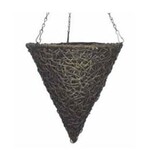 Twisted PW Cone Hanging Basket 14"