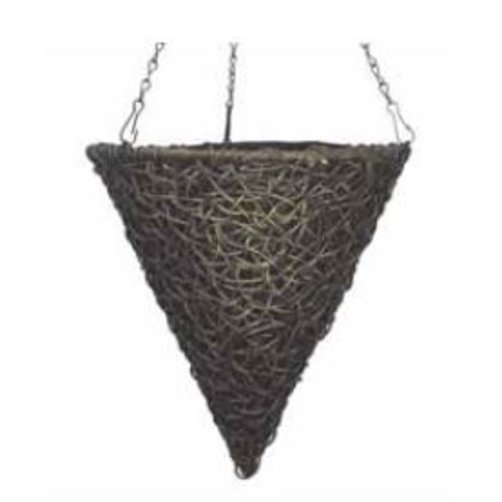 14" Twisted PW Cone Hanging Basket