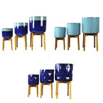 Blue Rae Plant Stands - Solid Navy Lg.