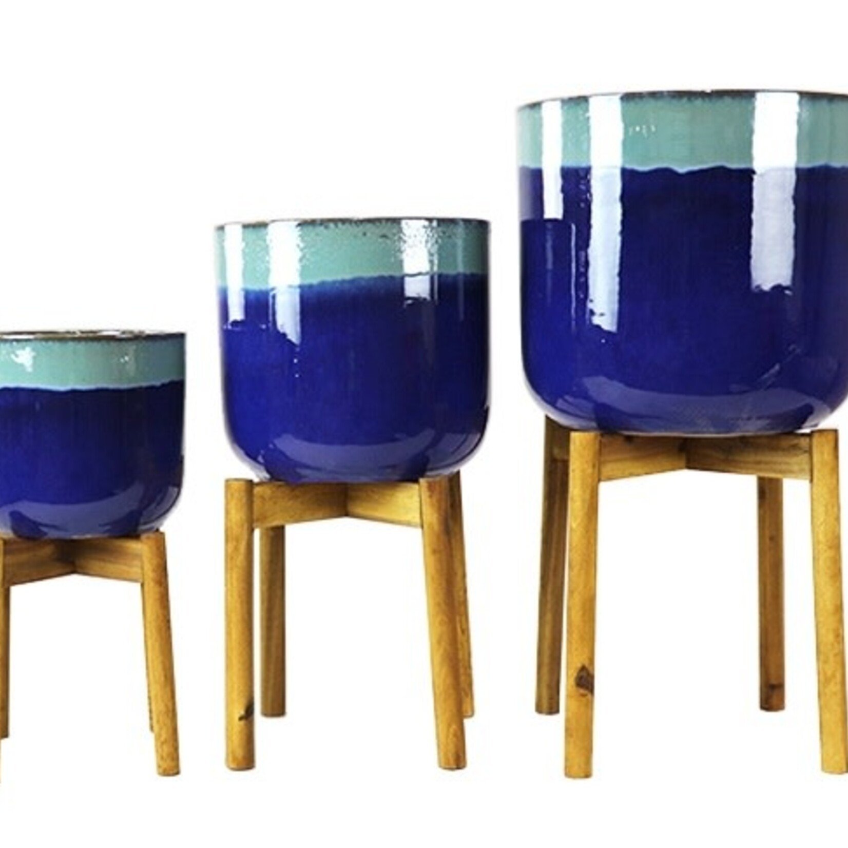 Blue Rae Plant Stands - Two tone Med.