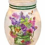 light up - Glass Lilac Bouquet