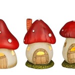 Decoration mushroom house red - 3 asst.
