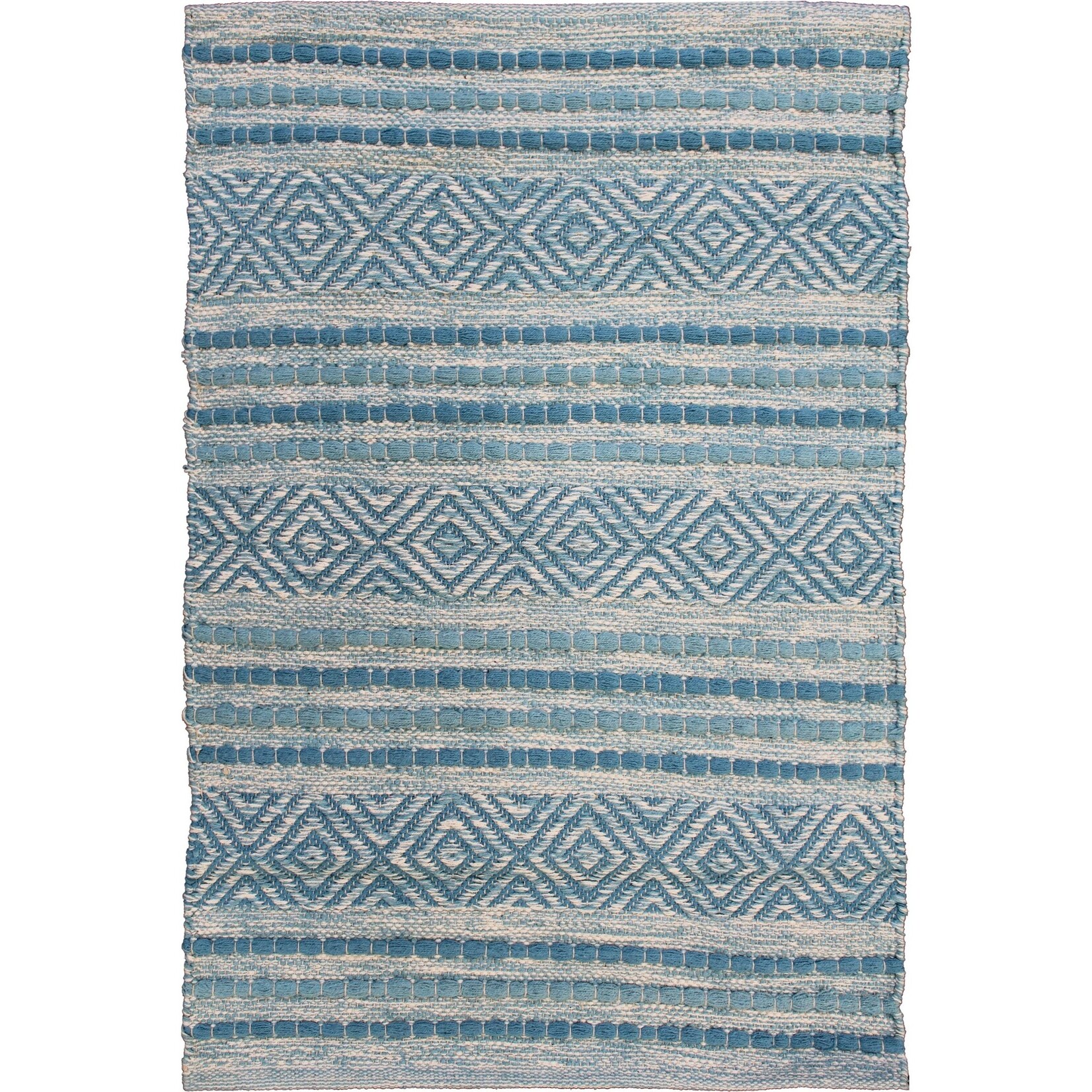 Dhurrie - Fusion Ice Blue - 2' x 3'
