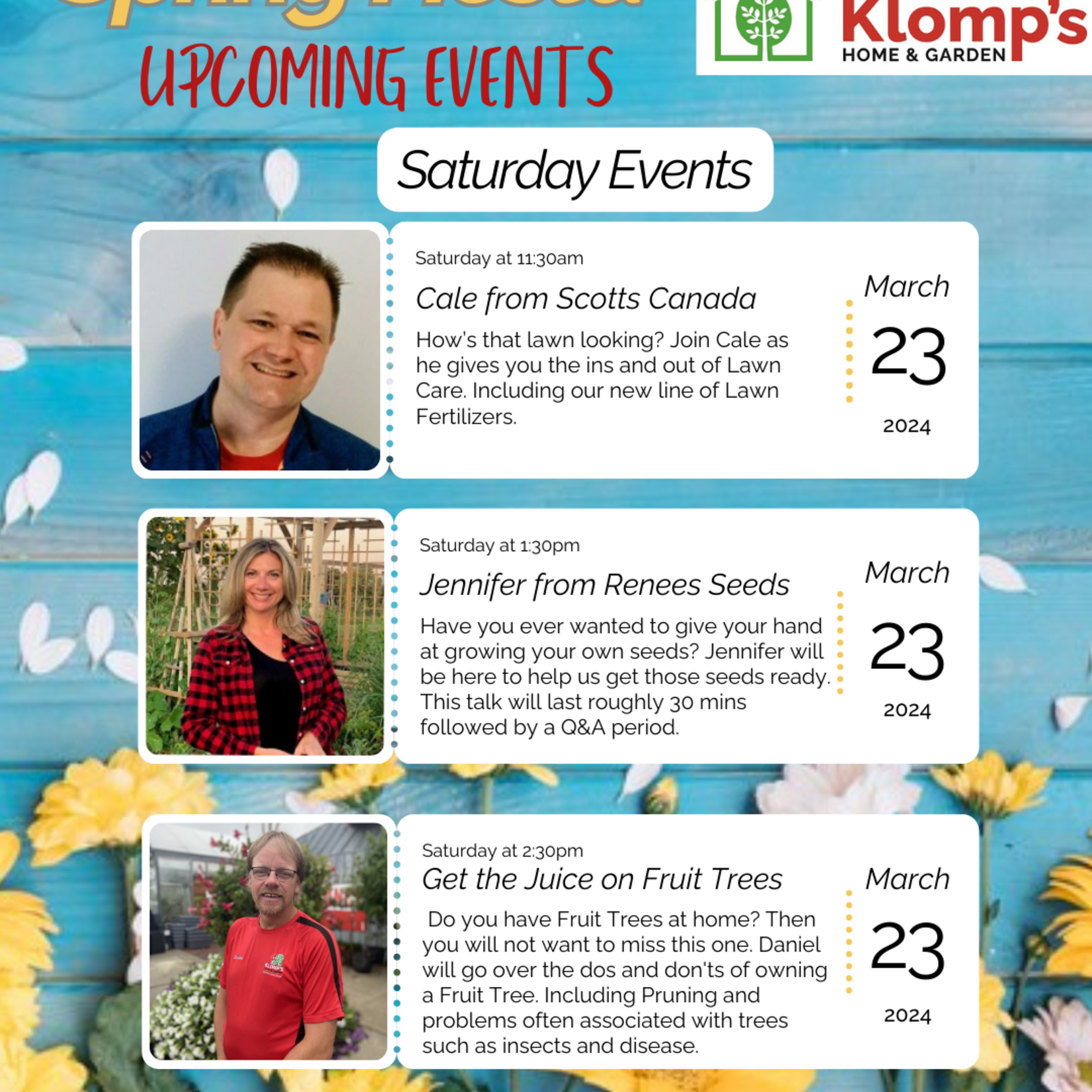 Spring Fiesta | Daniel from Klomp's | Saturday March 23rd at 2:30pm