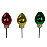 Christmas Bulbs Pick - 3 Asst. Colours