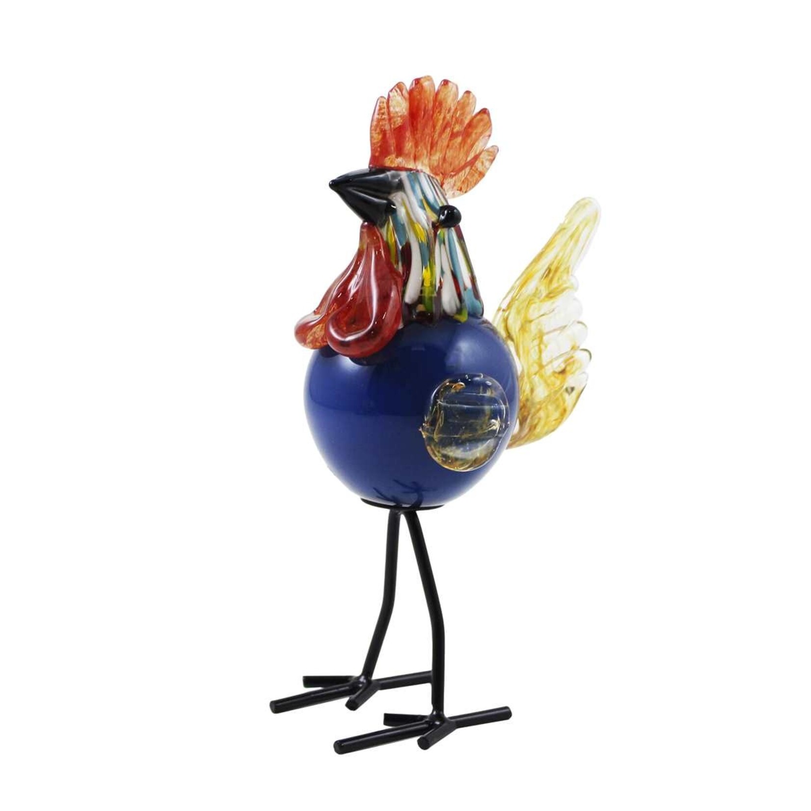 Blue Rooster with Metal legs