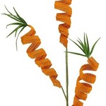 25"L Burlap Swirl Carrot X 3