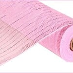 10.25"X10yd Sinamay - Pink w/pink foil