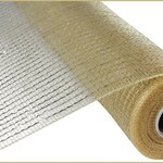 21"X10yd Sinamay - Champagne Gold/Foil