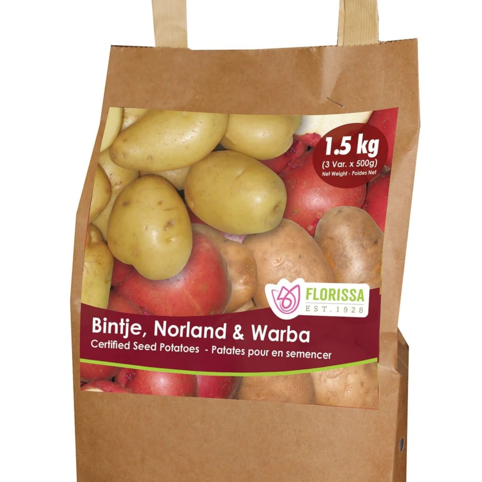 Van Noort Combo Potato Sack C2) - 500g Each of Bintje, Norland, Warba