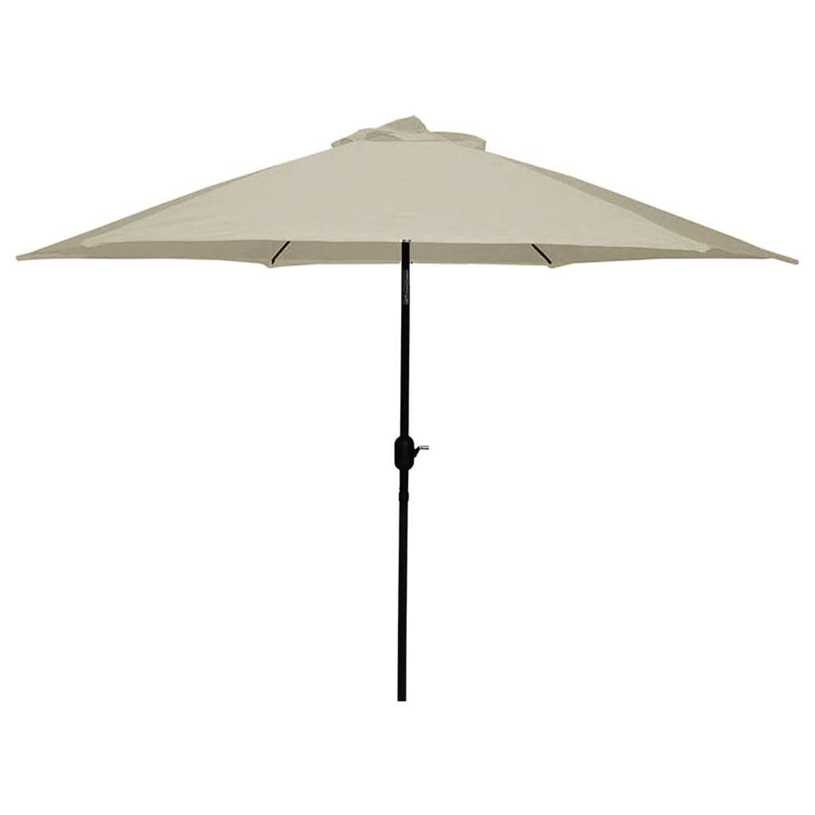 9' Aluminum Umbrella With Crank/Tilt - Linen (Beige)