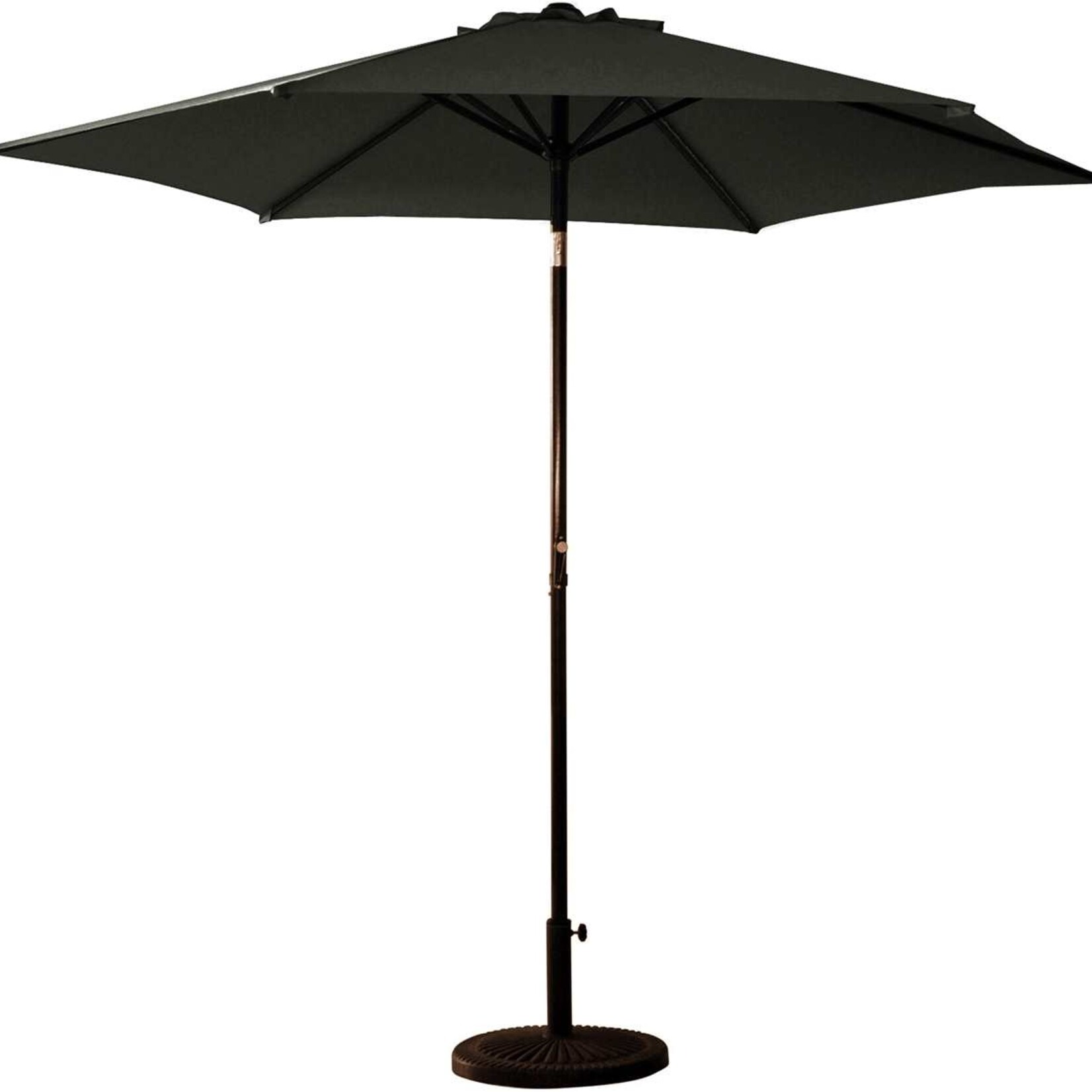 9' Aluminum Umbrella With Crank/Tilt -Onyx (Black)