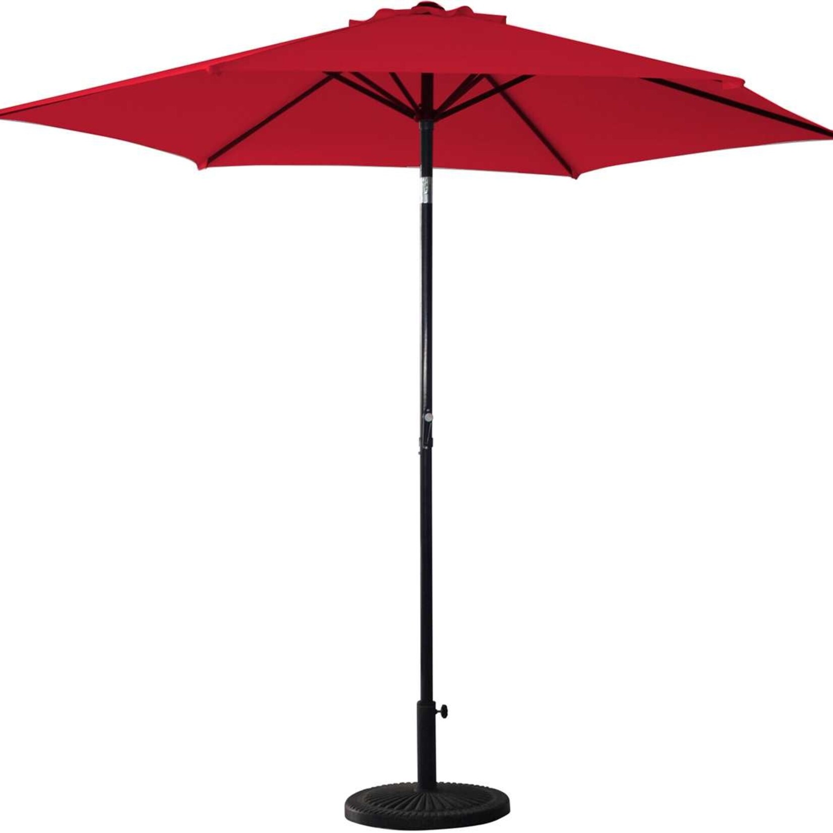 9' Aluminum Umbrella With Crank/Tilt - Poppy (Red)
