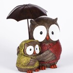 OWL-MOMMY AND KIDDY UNDER UMBRELLA
