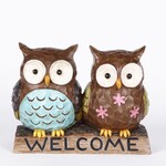 OWL COUPLE W/WELCOME SIGN