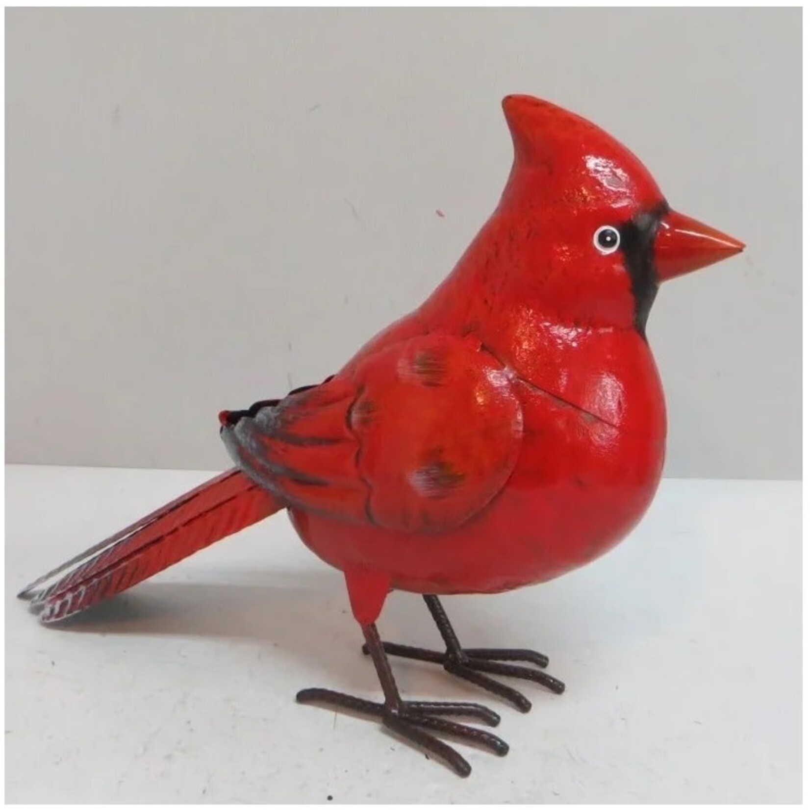 11" H Metal Cardinal - Garden Statuary