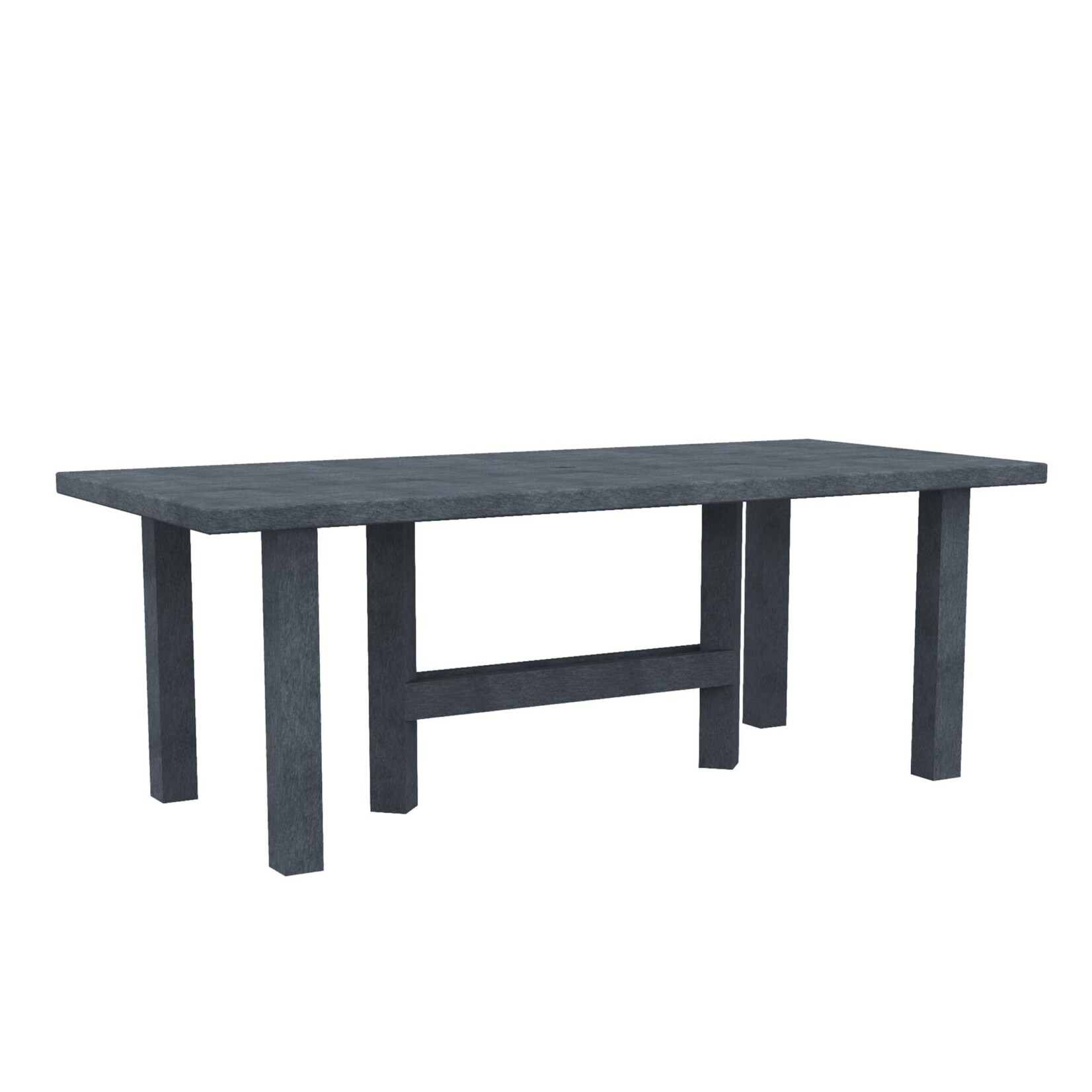 CR Plastics CRP T301 Napa Dining Table 84" w/ 2" Umbrella Hole Slate Grey