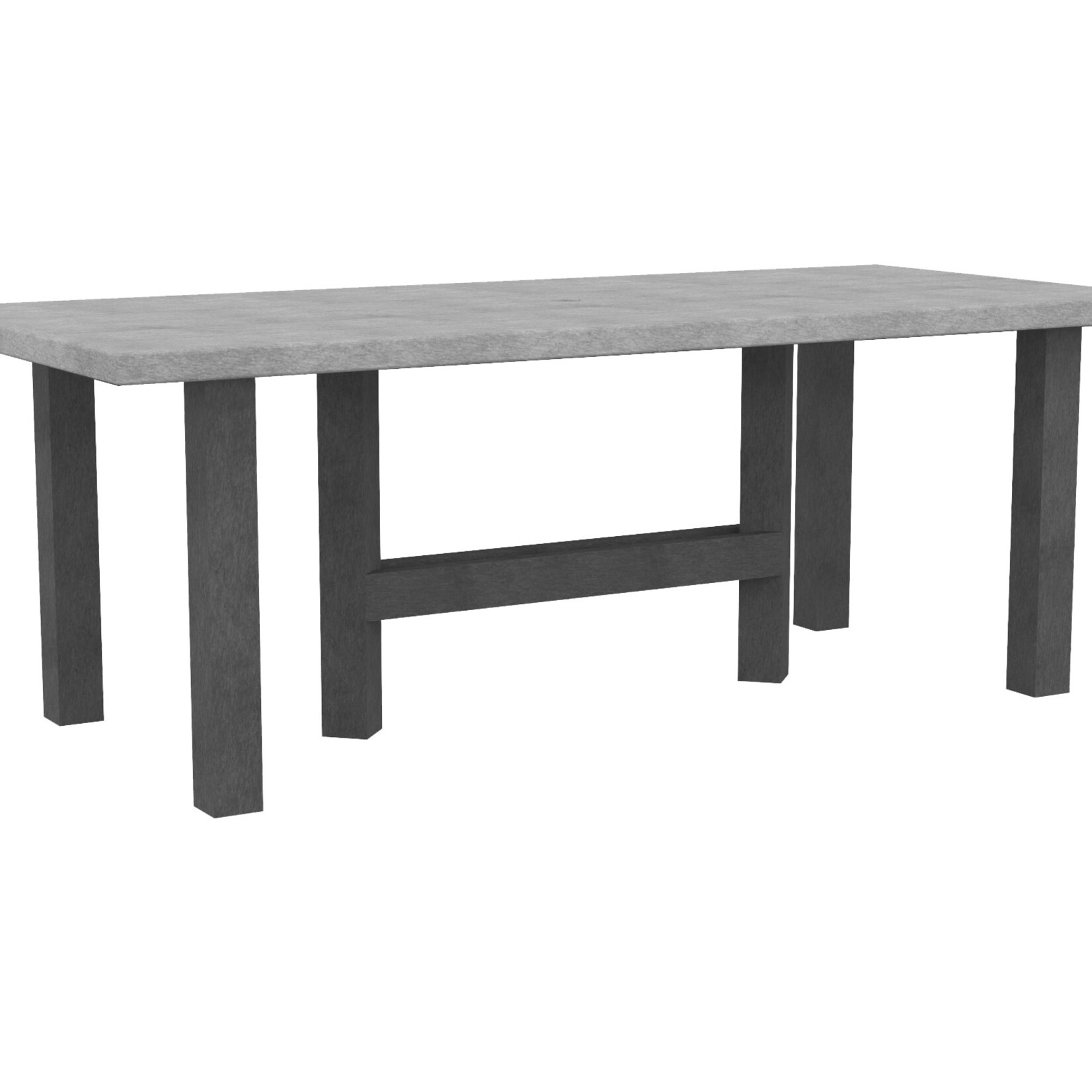 CRP T301 84" Napa Dining Table w/ 2" Umbrella Hole  Slate Grey/Light Grey