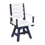 CRP Napa Dining Swivel Arm Chair- C302 - White/Navy 20-02