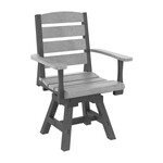 CR Plastics CRP C322 Napa Dining Swivel Arm Chair -  Slate Grey/ Light Grey (18-19)
