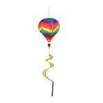 Rainbow Chevron Burlap Balloon Spinner