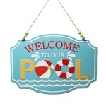 Welcome Pool mtl Wall Art