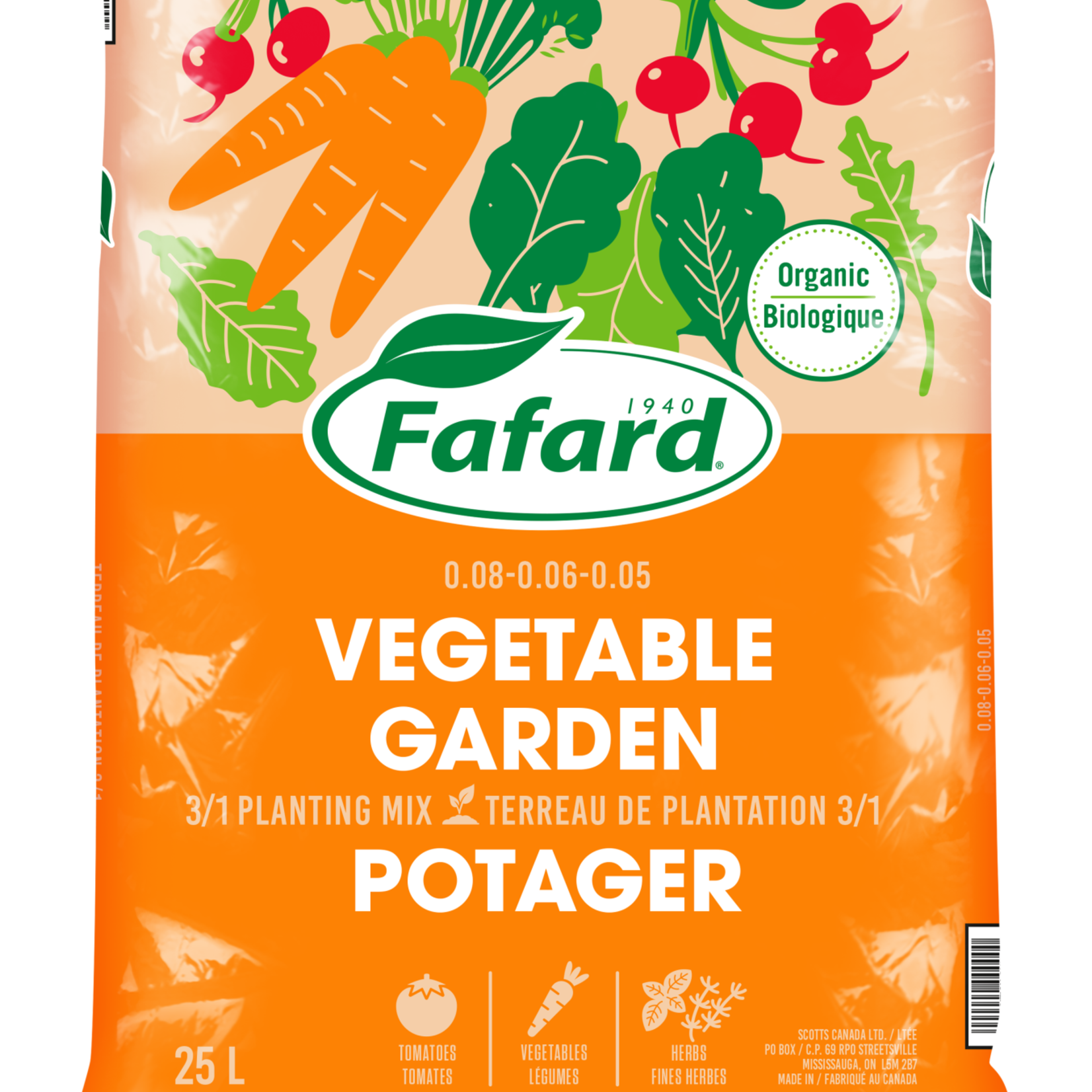 Fafard FA 3-1 Vegetable Garden Planting Mix 25 L