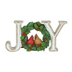 8" JOY W/WREATH/CARDINALS