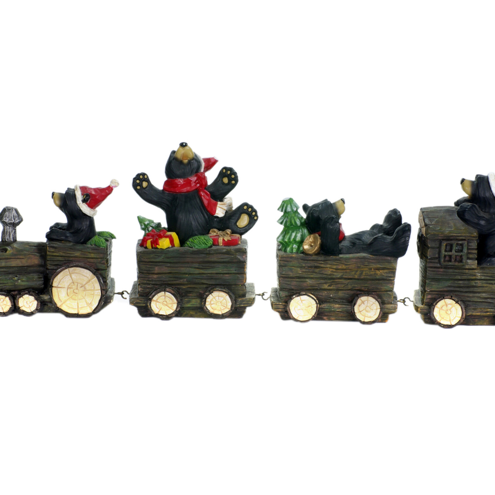 4 PIECE BEAR TRAIN (18"LX5.5"H)