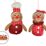 6" Gingerbread  BOY or GIRL Ornament  -2Asst.