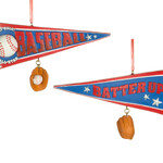4.75" Baseball Pennant Ornament