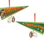 4.75" Football Pennant Ornament