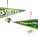 4.75" Soccer Pennant Ornament